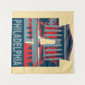 Philadelphia, Text hinzufügen, Band Wandteppich (Vorderseite (Horizontal))