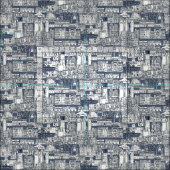 Philadelphia Toile Blau Indigo Stoff (Kachel)