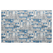 Philadelphia Toile Kobalt-Indigo Stoff (Fat Quarter (45,7 x 55,9 cm))