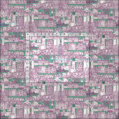 Philadelphia-Toile violette Pfefferminze Stoff (Kachel)