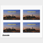 Philadelphia Twilight Skyline Sticker (Blatt)