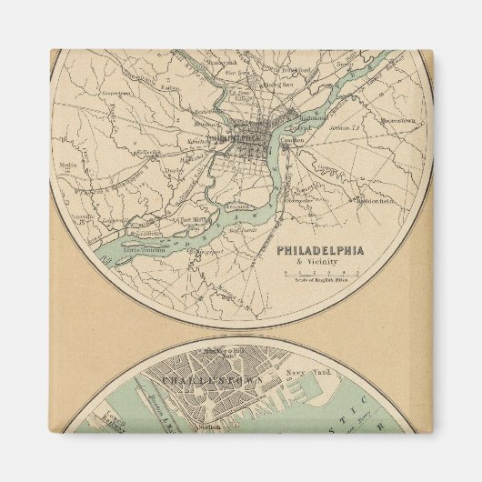 Philadelphia und Boston Magnet (Vorne)
