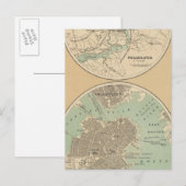 Philadelphia und Boston Postkarte (Vorne/Hinten)