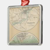 Philadelphia und Boston Silbernes Ornament (Links)