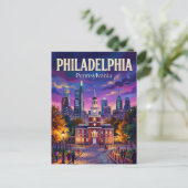 Philadelphia USA Postkarte (Stehend Vorderseite)
