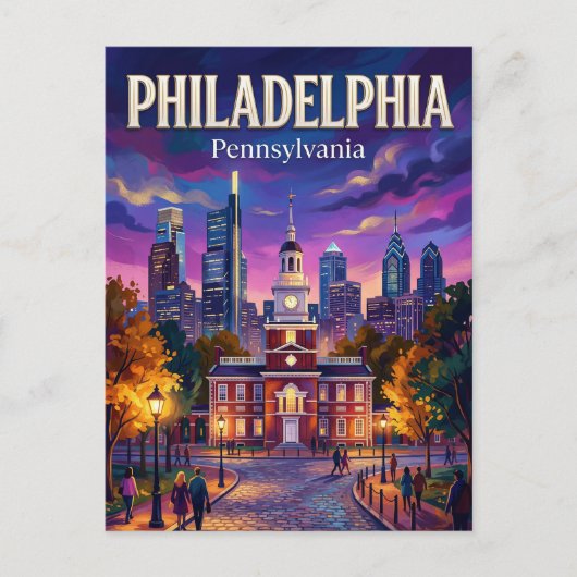 Philadelphia USA Postkarte (Vorderseite)