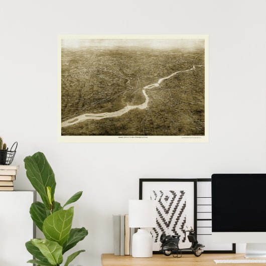 Philadelphia Vicinity, PA Panoramic Map - 1926 Poster (Heimbüro)