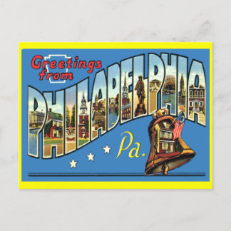 Philadelphia Vintag Grußkarte Postkarte