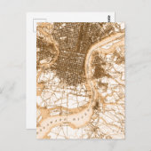 Philadelphia-Vintage Karte (Vorne/Hinten)