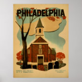 Philadelphia Vintage-Plakat Poster (Vorne)
