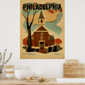 Philadelphia Vintage-Plakat Poster (Küche)