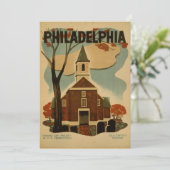 Philadelphia Vintage Poster Karte (Stehend Vorderseite)