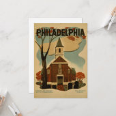 Philadelphia Vintage Poster Karte (Vorderseite/Rückseite Beispiel)