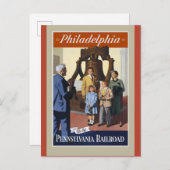 Philadelphia Vintage Travel Poster Postkarte (Vorne/Hinten)