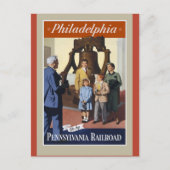 Philadelphia Vintage Travel Poster Postkarte (Vorderseite)