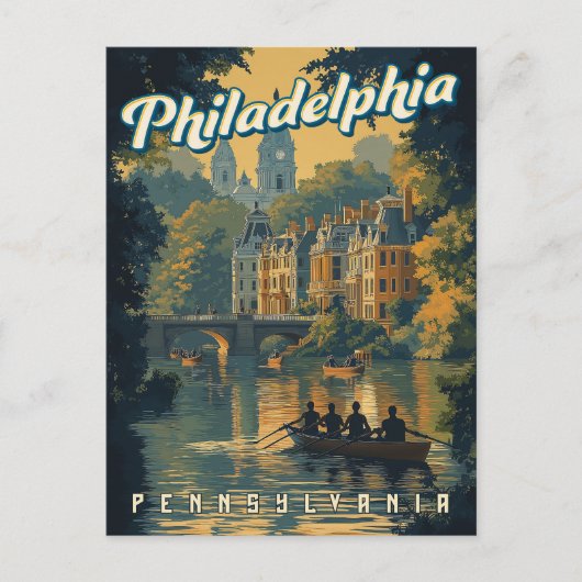 Philadelphia - Vintages Pennsylvania Postkarte (Vorderseite)