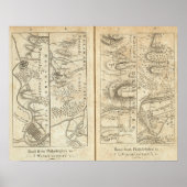 Philadelphia - Washington Road Map 2 Poster (Vorne)