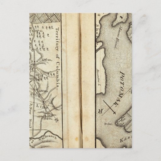 Philadelphia - Washington Road Map 2 Postkarte (Vorderseite)