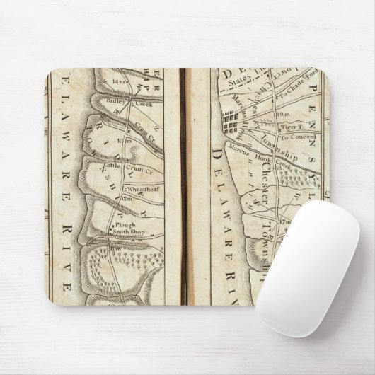 Philadelphia - Washington Road Map 4 Mousepad (Mit Mouse)