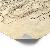Philadelphia - Washington Road Map 4 Poster (Ecke)