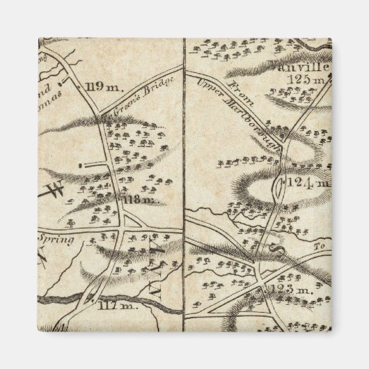Philadelphia - Washington Road Map Magnet (Vorne)