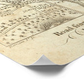 Philadelphia - Washington Road Map Poster (Ecke)