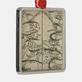 Philadelphia - Washington Road Map Silbernes Ornament (Rechts)