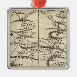 Philadelphia - Washington Road Map Silbernes Ornament