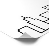 Philadelphia Wedding | 12 Tabelle Seating Chart Poster (Ecke)