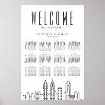 Philadelphia Wedding | 12 Tabelle Seating Chart