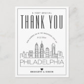 Philadelphia Wedding | Danke, dass du gekommen bis Postkarte (Vorderseite)