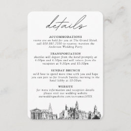 Philadelphia Wedding Details Enclosure Card Begleitkarte