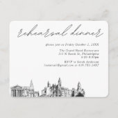 Philadelphia Wedding Elegante Probe Dinner Begleitkarte (Vorderseite)