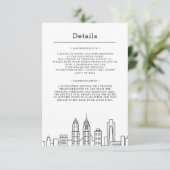 Philadelphia Wedding | Gästedaten Einladung (Stehend Vorderseite)