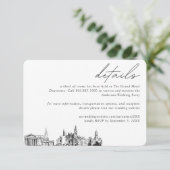 Philadelphia Wedding Hotel Zimmerblockdetails Begleitkarte (Stehend Vorderseite)