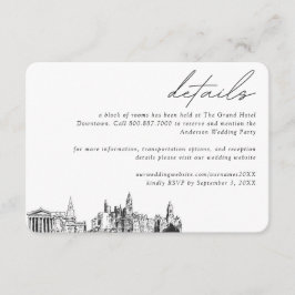 Philadelphia Wedding Hotel Zimmerblockdetails Begleitkarte