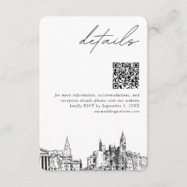 Philadelphia Wedding Modern Details QR Code Begleitkarte