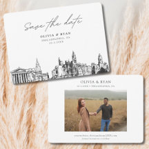 Philadelphia Wedding Modern Save the Date