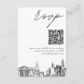 Philadelphia Wedding Modern UAWG QR Code Begleitkarte (Vorderseite)
