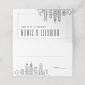 Philadelphia Wedding | Place Table Name Cards Platzkarte (Außenseite Aufgefaltet)