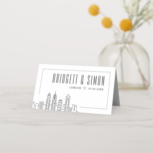 Philadelphia Wedding | Place Table Name Cards Platzkarte (Rückseite)