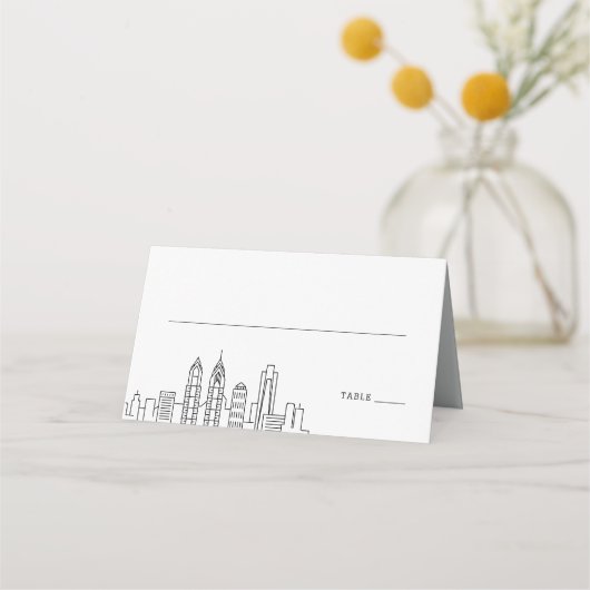 Philadelphia Wedding | Place Table Name Cards Platzkarte (Vorderseite)