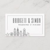 Philadelphia Wedding | Platzkarten vorne und hinte (Rückseite)