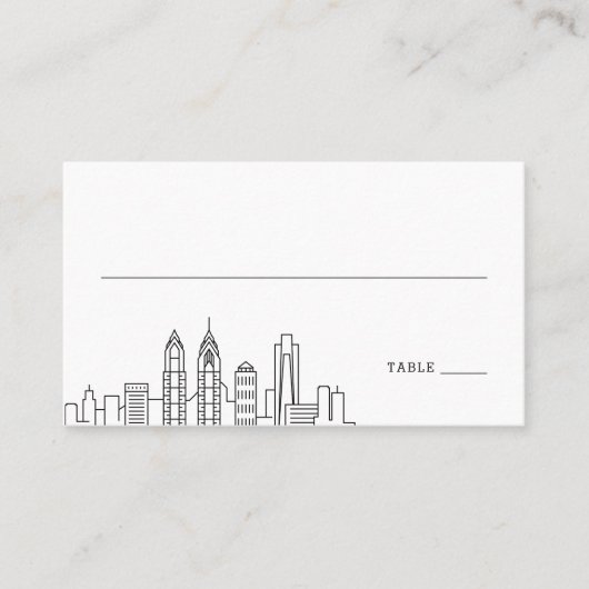 Philadelphia Wedding | Platzkarten vorne und hinte (Vorderseite)