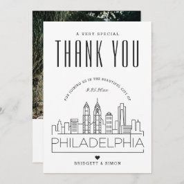 Philadelphia Wedding | Vielen Dank + Foto-Karte Karte