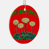 Philadelphia Weihnachtsbaum Keramikornament (Rechts)