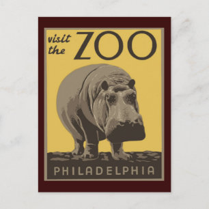 Philadelphia Zoo Postkarte