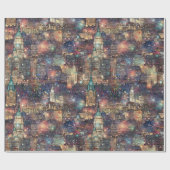 Philadelphia zu Weihnachten und Neujahr Geschenkpapier (Flach)