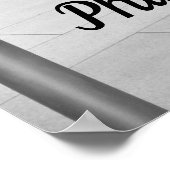 PHILADELPHIENS GROSSER GRIFF IN SCHWARZ UND WEISS POSTER (Ecke)