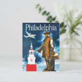 Philadephia, Denkmal und Turm Postkarte (Stehend Vorderseite)